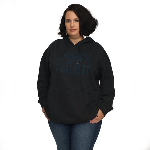 Carolina Panthers NFL Women's Plus Size Screen Print Hoodie 2X - Picture 1 of 2